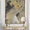 Designart - Marble Gold and Black - Modern & Contemporary Canvas in Gold Frame